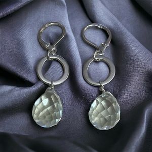 Belle de Jour faceted crystal drop earrings